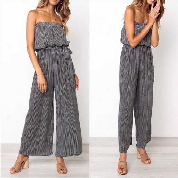 Hidden Alley Pants - LOVE LOVE LOVE Striped Jumpsuit